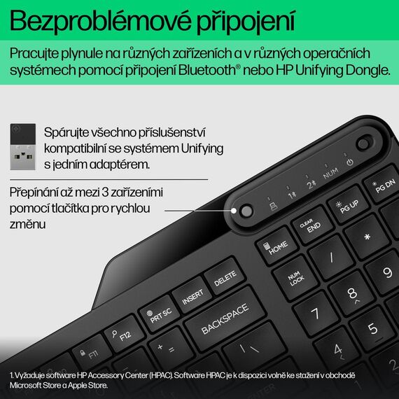 HP 475 - Keyboard - dual-mode, multi-device, compac | 7N7B9AA#ABD