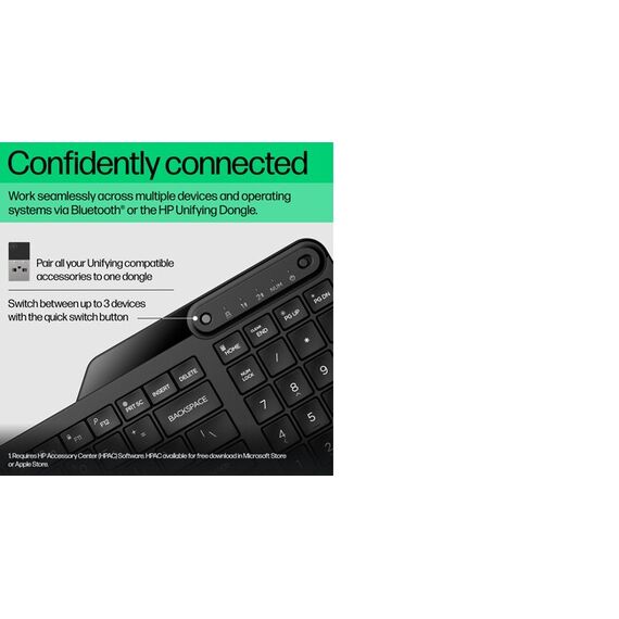HP 475 - Keyboard - dual-mode, multi-device, compac | 7N7B9AA#ABD