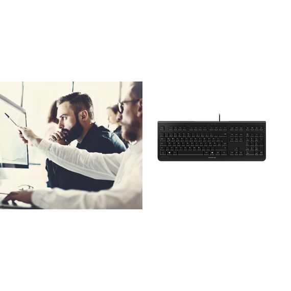 CHERRY KC 1000 - Keyboard - Nordic - black | JK-0800PN-2