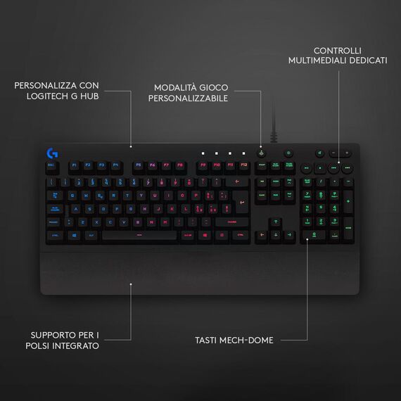 Logitech Prodigy G213 - Keyboard - backlit - USB - U | 920-008085