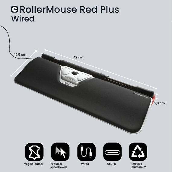 Contour RollerMouse Red Plus - Mouse - ergonomic - | CDRMRED20210