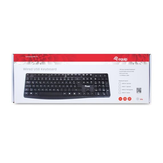 Equip Wired USB Keyboard / Full-size (100%) / Straight / | 245212