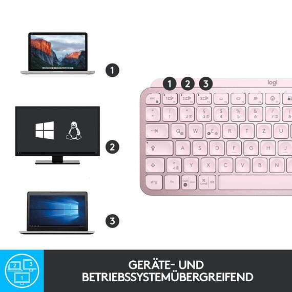 Logitech MX Keys Mini - Keyboard - backlit - Bluetoo | 920-010484