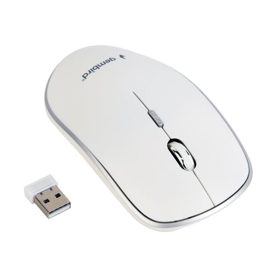 Gembird MUSW-4B-01-W - Mouse - optical - 4 buttons - wireless - 2