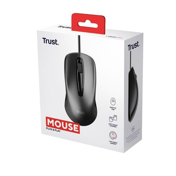 Trust - Mouse - right and left-handed - optical - 3 butto | 24657