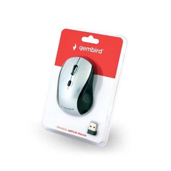 Gembird MUSW-4B-02-BS - Mouse - optical - 4 buttons - wireless -