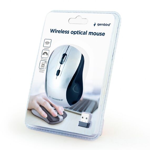 Gembird MUSW-4B-02-BS - Mouse - optical - 4 buttons - wireless -