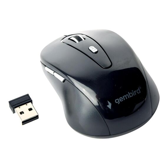 Gembird MUSW-6B-01 - Mouse - optical - 6 buttons - wireless - 2.4