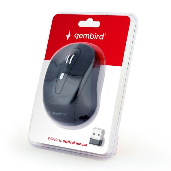 Gembird MUSW-6B-01 - Mouse - optical - 6 buttons - wireless - 2.4