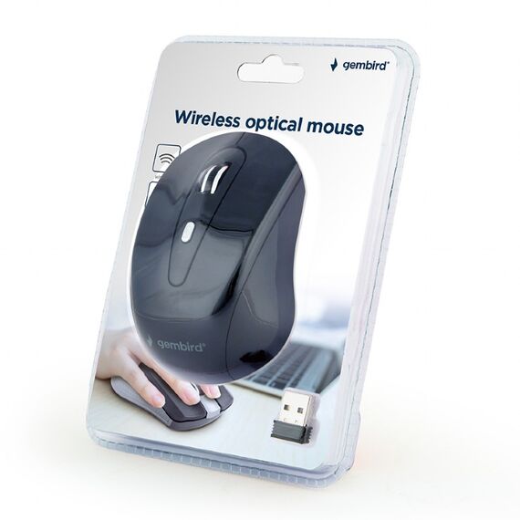 Gembird MUSW-6B-01 - Mouse - optical - 6 buttons - wireless - 2.4