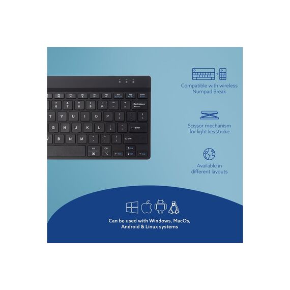 R-Go Ergonomic Keyboard Compact break - Keyboard -  | RGOCOUSWLBL