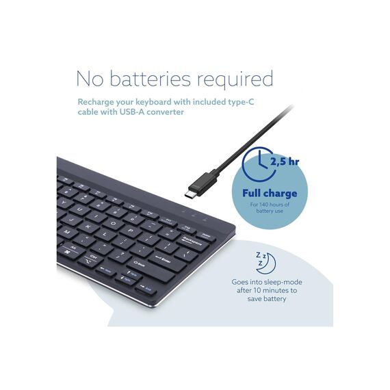 R-Go Ergonomic Keyboard Compact break - Keyboard -  | RGOCOUSWLBL