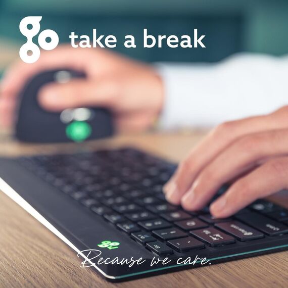 R-Go Compact Break - Keyboard - with integrated bre | RGOCOUSWDWH