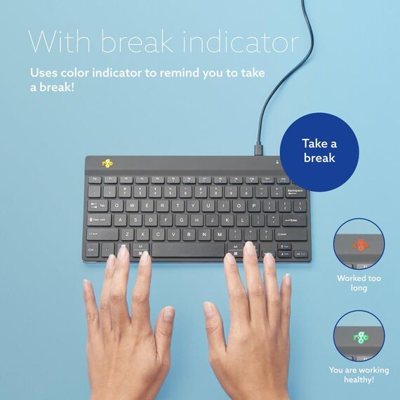 R-Go Compact Break - Keyboard - with integrated bre | RGOCOUSWDWH