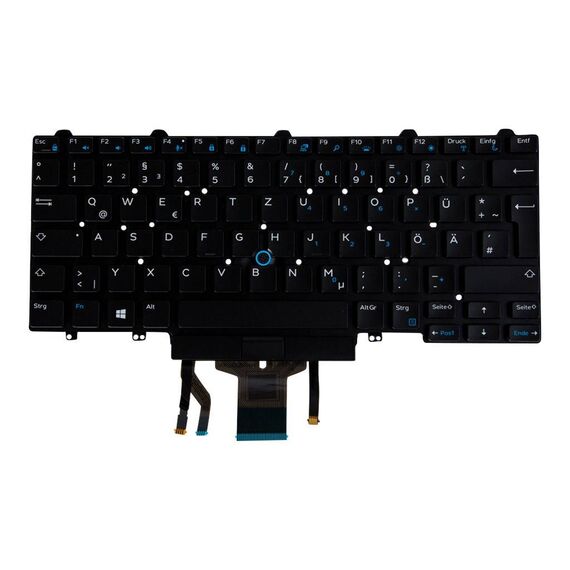 Origin Storage Keyboard backlit German for Dell KB24JH4