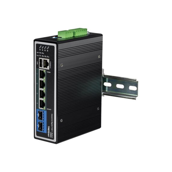 TRENDnet TI-BG62i - Switch - industrial - L2+ - Managed - 4 x 10/