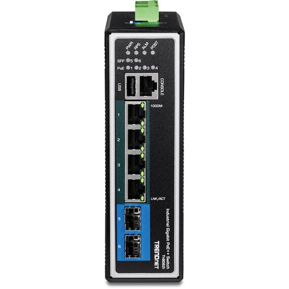 TRENDnet TI-BG62i - Switch - industrial - L2+ - Managed - 4 x 10/