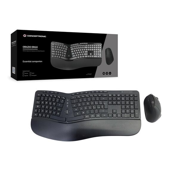 Conceptronic ORAZIO ERGO Wireless Ergonomic Keyboard | ORAZIO02IT