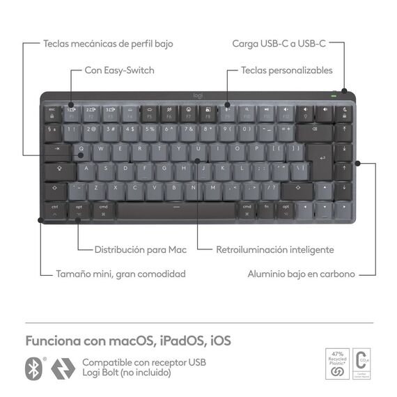 Logitech Master Series MX Mechanical Mini for Mac -  | 920-010837