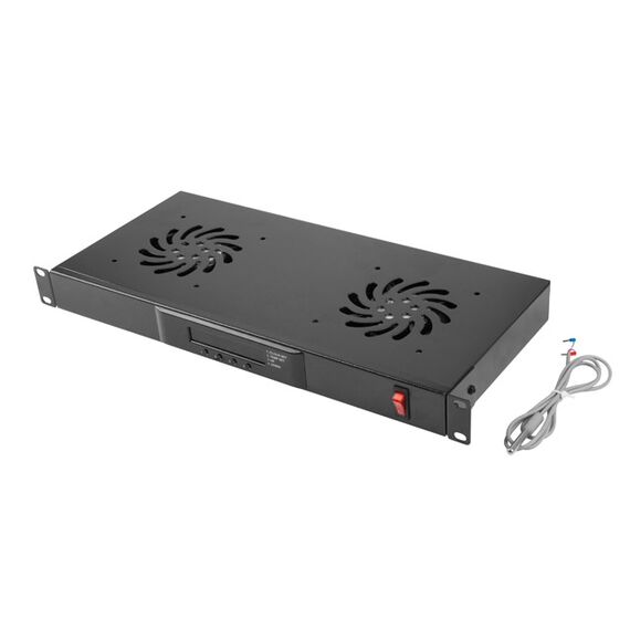 Lanberg AK-1502-B - Fan panel - Black - 2 fan(s) - 1U - AC - 230