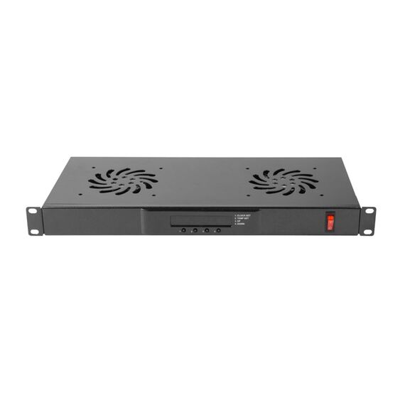 Lanberg AK-1502-B - Fan panel - Black - 2 fan(s) - 1U - AC - 230