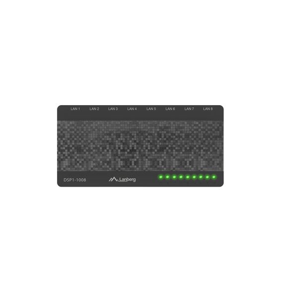Lanberg DSP1-1008 - Unmanaged - Gigabit Ethernet (10/100/1000) -