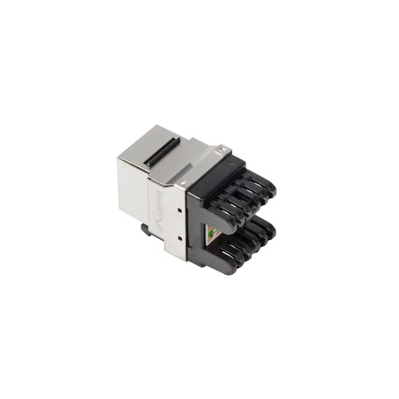 Lanberg KSF6-1000 - Flat - Black - Metallic - RJ-45 - LSA - Male