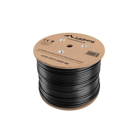 Lanberg LCU6-21CU-0305-BK - 305 m - Cat6 - U/UTP (UTP) - LAN CABL