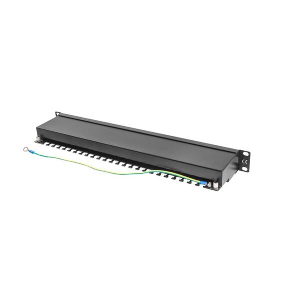 Lanberg PPS5-1024-B - RJ-45 - Cat5,Cat5e - Black - Metal - Rack m