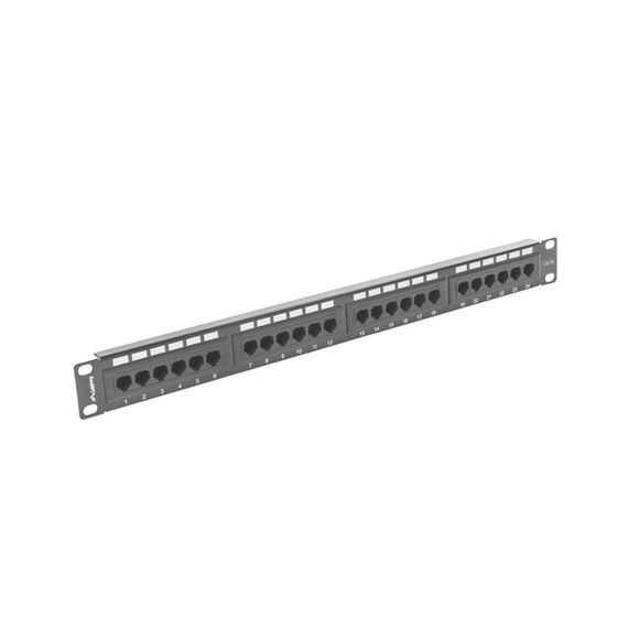 Lanberg PPU5-1024-B - RJ-45 - Cat5,Cat5e - Black - Metal - Rack m