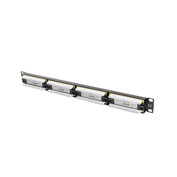 Lanberg PPU5-1024-B - RJ-45 - Cat5,Cat5e - Black - Metal - Rack m