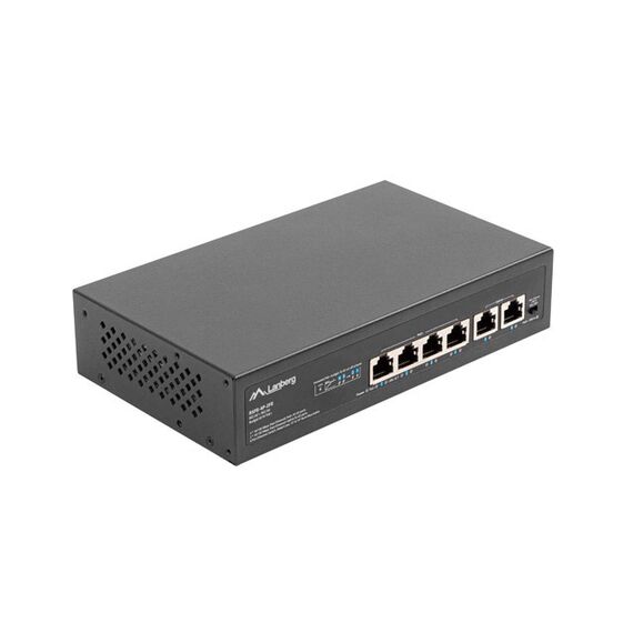 Lanberg RSFE-4P-2FE-60 - Unmanaged - Fast Ethernet (10/100) - Pow