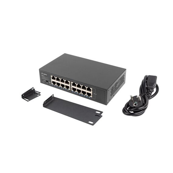 Lanberg RSGE-16 - Unmanaged - Gigabit Ethernet (10/100/1000) - Ra
