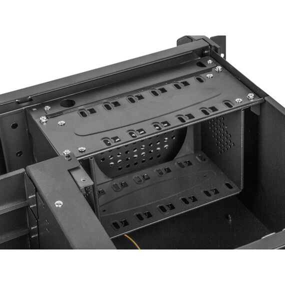 Lanberg SC01-4504-08B - Rack (4U) - Black - 2 fan(s) - HDD - HDD