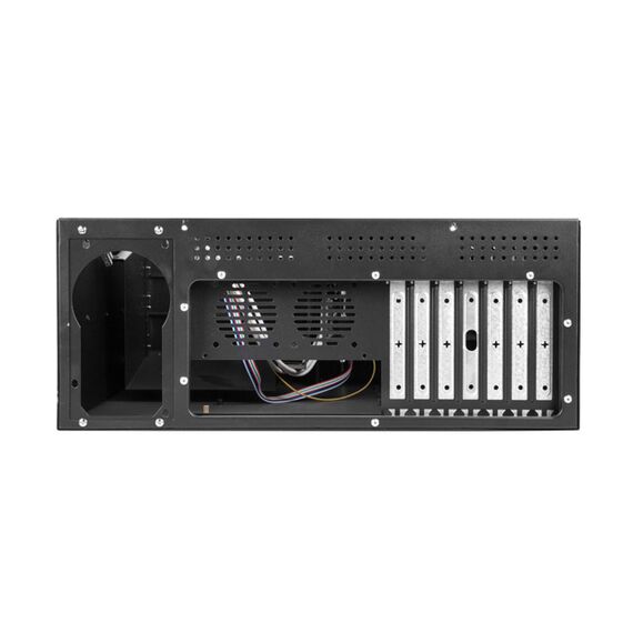 Lanberg SC01-4504-08B - Rack (4U) - Black - 2 fan(s) - HDD - HDD