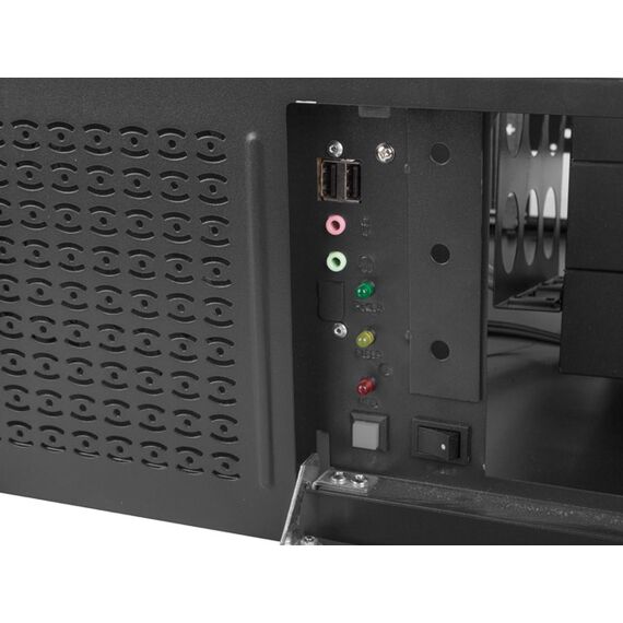 Lanberg SC01-4504-08B - Rack (4U) - Black - 2 fan(s) - HDD - HDD