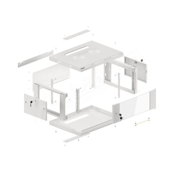 Lanberg WF01-6404-10S - Wall mounted rack - 4U - 60 kg - 13 kg -