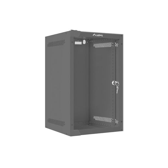 Lanberg WF10-2309-10B - Wall mounted rack - 9U - 20 kg - Key lock