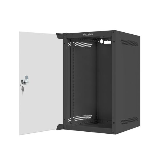 Lanberg WF10-2309-10B - Wall mounted rack - 9U - 20 kg - Key lock