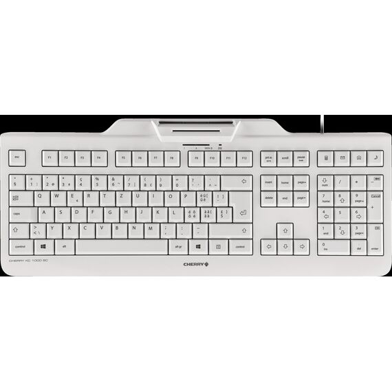 CHERRY KC 1000 SC - Keyboard - German - pale grey | JK-A0100DE-0
