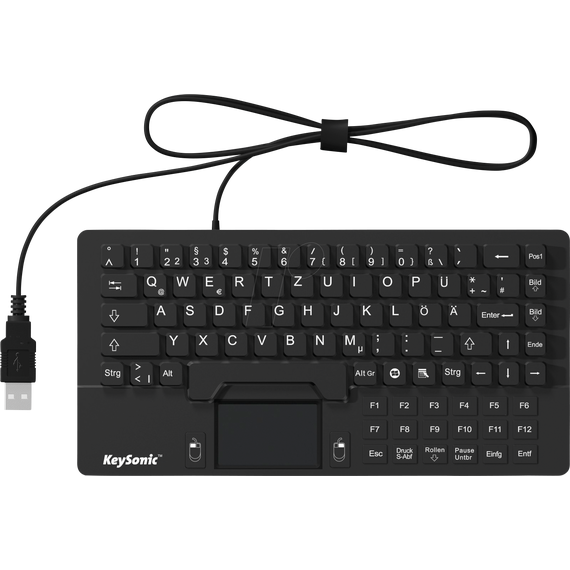 KeySonic KSK-5031IN - Keyboard - with touchpad - USB - Ge | 28096