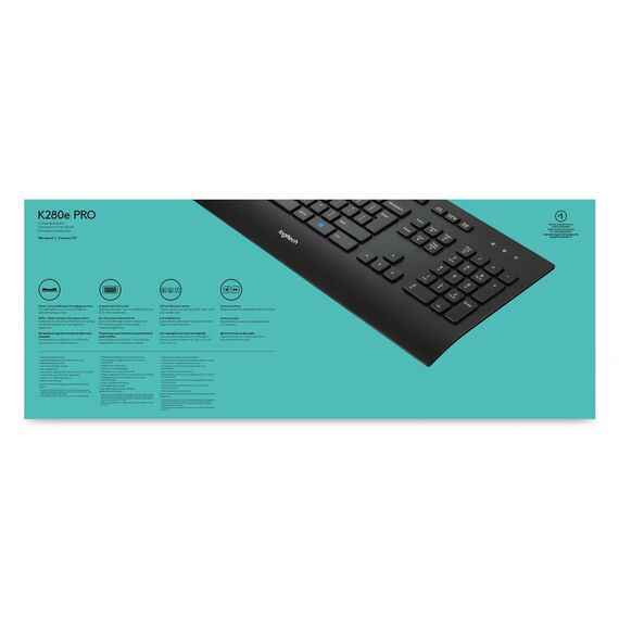 Logitech Corded K280e - Keyboard - USB - French | 920-005210