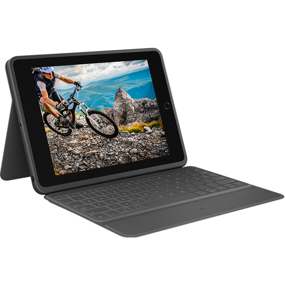 Logitech Rugged Folio - Keyboard and folio case - Ap | 920-009313