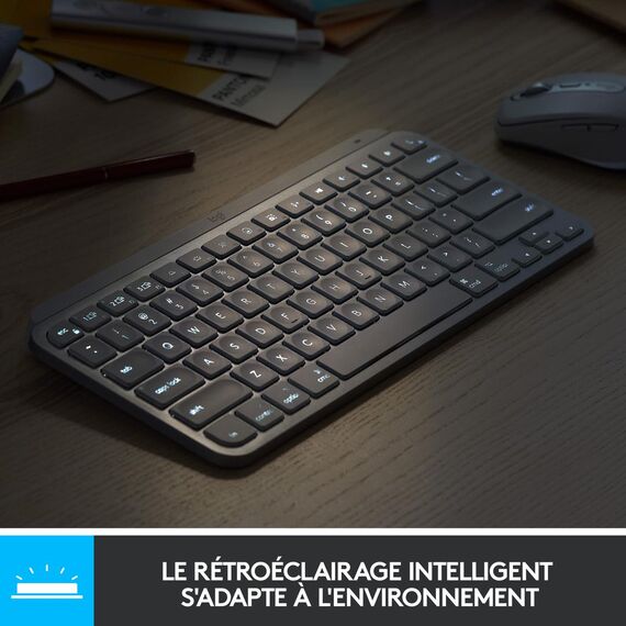 Logitech MX Keys Mini - Keyboard - backlit - Bluetoo | 920-010483