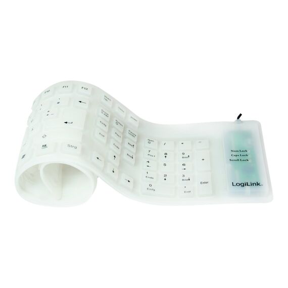 LogiLink Flexible Waterproof - Keyboard - PS/2, USB - Q | ID0018A