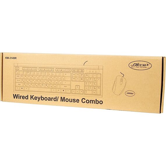 Inter-Tech KM-3149R - Keyboard and mouse set - USB - Q | 88884091