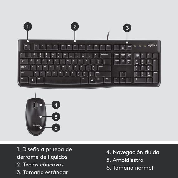 Logitech Desktop MK120 - Keyboard and mouse set - US | 920-002550