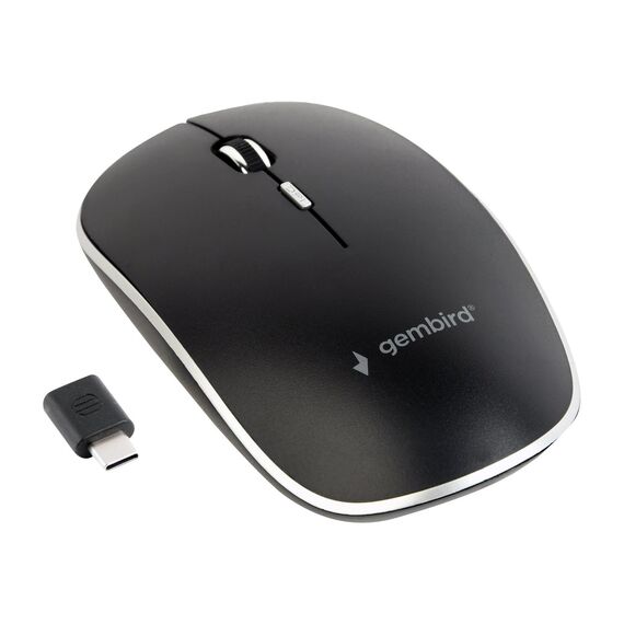 Gembird MUSW-4BSC-01 - Mouse - optical - 4 buttons - wireless - 2