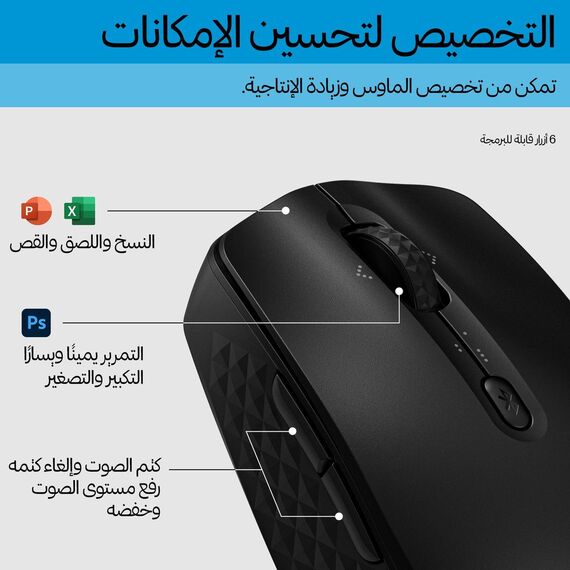 HP 425 - Mouse - programmable - 7 buttons - wireless -  | 7M1D5AA