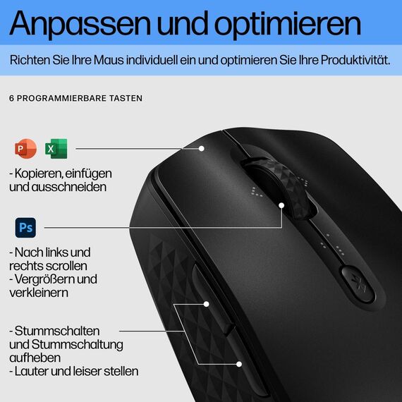 HP 425 - Mouse - programmable - 7 buttons - wireless -  | 7M1D5AA